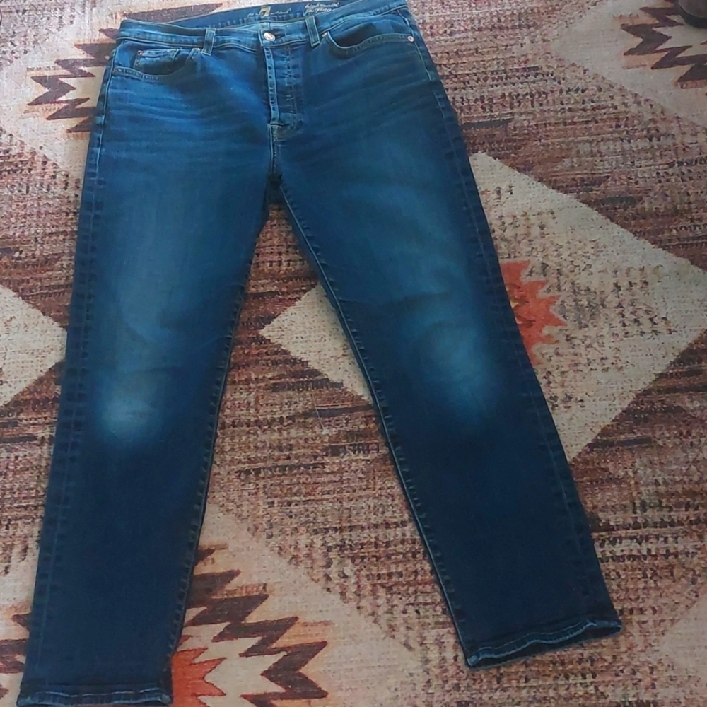 7 For All Man Kind Hi Waist Josefina 🌸 Sz 12 Stretch